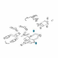 OEM 2004 Infiniti FX45 Mounting Assy-Exhaust, Rubber Diagram - 20650-5L300