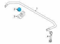 OEM BMW X5 STABILIZER RUBBER MOUNTING Diagram - 33-55-6-889-561