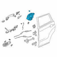 OEM 2013 Acura RDX Latch Assembly, Left Rear Door Power Diagram - 72650-TR3-A11