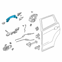 OEM 2013 Acura ILX Handle, Driver Side (Alabaster Silver Metallic) Diagram - 72181-SZN-A01ZN