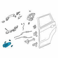 OEM 2015 Acura RDX Handle Assembly, Passenger Side Inside (Premium Black) Diagram - 72120-TX4-A01ZA