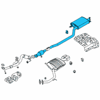 OEM 2020 Hyundai Palisade Center Muffler Complete Diagram - 28600-S8120