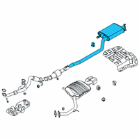 OEM 2020 Hyundai Palisade Center Muffler Assembly Diagram - 28650-S8100