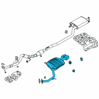 OEM 2021 Hyundai Palisade Rear Muffler Assembly Diagram - 28710-S8100