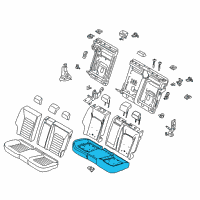 OEM 2019 Ford SSV Plug-In Hybrid Seat Cushion Pad Diagram - DS7Z-5463840-H