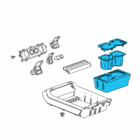 OEM GMC Sierra 1500 Cup Holder Diagram - 23467143