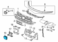 OEM Honda Odyssey RADAR SUB-ASSY Diagram - 36803-THR-A01