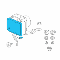 OEM Jeep Anti-Lock Brake System Module Diagram - 68079344AA