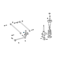 OEM 2012 Toyota Prius C Front Lower Arm Nut Diagram - 90080-17265