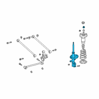 OEM 2005 Toyota Highlander Strut Diagram - 48530-49555