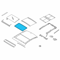 OEM 2014 Hyundai Azera Weatherstrip-Panoramaroof Frame Diagram - 81614-3V000