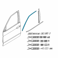 OEM 2016 BMW X5 Trim, Window Frame, Top, Door, Front Left Diagram - 51-31-7-289-633