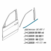 OEM BMW Channel Cover, Exterior, Door, Front Left Diagram - 51-33-7-465-917