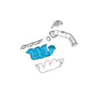 OEM 2008 Buick LaCrosse Engine Exhaust Manifold Assembly Diagram - 12575855