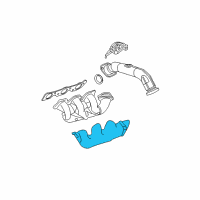 OEM Buick Lucerne Shield-Exhaust Manifold Heat Diagram - 12588277
