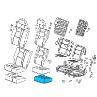 OEM Chevrolet HHR Pad Asm-Rear Seat Cushion 40% Side Diagram - 22732929