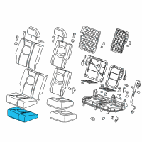 OEM Chevrolet HHR Pad Asm-Rear Seat Cushion 60% Side Diagram - 22732905