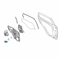 OEM 2015 Ford Fiesta Window Handle Diagram - AE8Z-6123342-AA