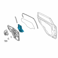 OEM 2019 Ford Fiesta Window Regulator Diagram - BE8Z-5427001-A