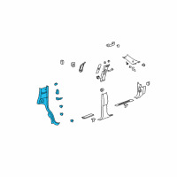 OEM 2009 Cadillac Escalade ESV Lock Pillar Trim Diagram - 15877447