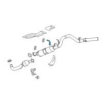 OEM GMC Sierra Muffler & Pipe Hanger Diagram - 25851554