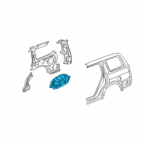 OEM 2005 Honda Pilot Wheelhouse, R. RR. Diagram - 64330-S9V-A11ZZ
