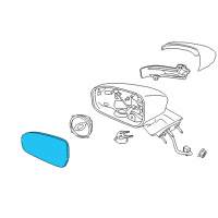 OEM Ford SSV Plug-In Hybrid Mirror Glass Diagram - DS7Z-17K707-B