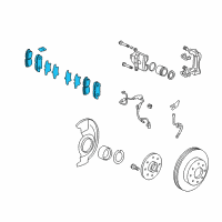 OEM Honda Ridgeline Set, Pad Front (17In, 28T) Diagram - 45022-SJC-A02