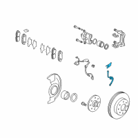 OEM 2010 Acura TL Hose Set, Right Front Brake Diagram - 01464-TK4-A00