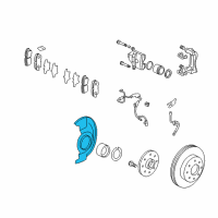 OEM Acura Splash Guard, Right Front (17") Diagram - 45255-TK4-A00