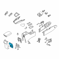 OEM 2019 Hyundai Elantra Rear Cup Holder Assembly Diagram - 84654-F2000-TRY