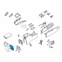 OEM 2017 Hyundai Elantra Rear Cup Holder Assembly Diagram - 84654-F2000-TRY