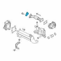 OEM 2017 Nissan Titan XD EGR Tube Gasket Diagram - 14722-EZ40B