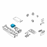 OEM Infiniti Center Console Box Cup Holder Assembly Diagram - 68430-1VW1A