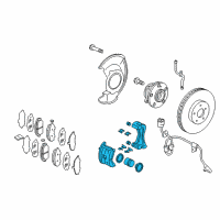 OEM 2013 Honda Odyssey Caliper Sub-Assembly, Right Front Diagram - 45018-TK8-A01