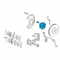 OEM 2015 Honda Odyssey Bearing Assembly, Front Hub Diagram - 44300-TK8-A01