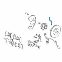 OEM Honda Odyssey Set, Front Brake Hose Right Diagram - 01464-TK8-A01