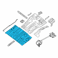 OEM 2016 Nissan Pathfinder Floor-Rear, Front Diagram - 74512-3JA1E