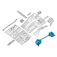 OEM 2015 Nissan Pathfinder CARRIER ASSY-SPARE WHEEL, LUGGAGE ROOM Diagram - 57210-6TA0A