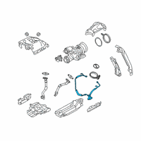 OEM 2022 BMW M850i xDrive Gran Coupe OIL SUPPLY LINE FOR TURBOCHA Diagram - 11-42-8-487-485