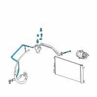 OEM 2009 Chevrolet Malibu Tube Asm-A/C Condenser & A/C Evaporator Diagram - 25814615