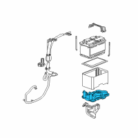 OEM 2013 Chevrolet Captiva Sport Battery Tray Diagram - 20941520