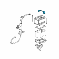 OEM 2015 Chevrolet Captiva Sport Hold Down Clamp Diagram - 96672880