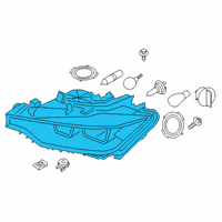 OEM BMW 335i GT xDrive Left Headlight Diagram - 63-11-7-355-551