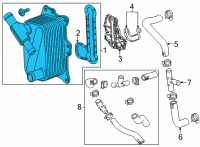 OEM 2022 GMC Yukon XL Oil Cooler Diagram - 55509959