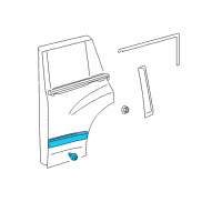 OEM 2013 Lexus GX460 MOULDING Sub-Assembly, Rear Door Diagram - 75076-60081-C0