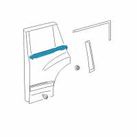 OEM 2022 Lexus GX460 MOULDING, RR Door Be Diagram - 75721-60091