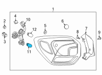 OEM 2015 Chevrolet Impala Stoplamp Bulb Diagram - 13503356