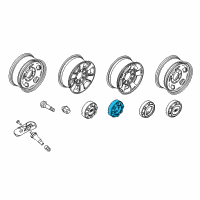 OEM 2016 Ford F-250 Super Duty Wheel Cap Diagram - 5C3Z-1130-LA