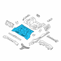 OEM Kia Optima Panel Assembly-Rear Floor Diagram - 655114U000